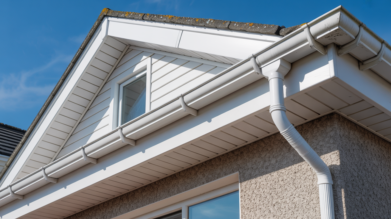 Clean gutters preventing water damage