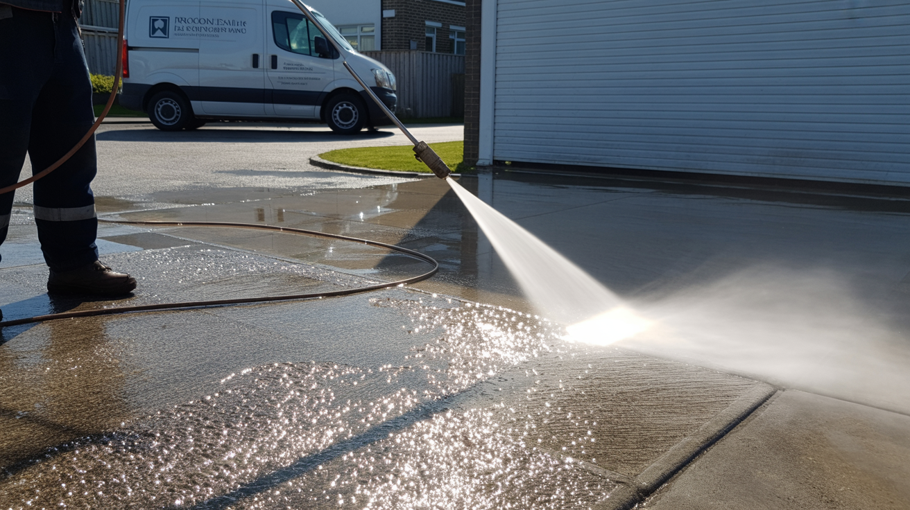 Professional hot water pressure washing in Newtownabbey